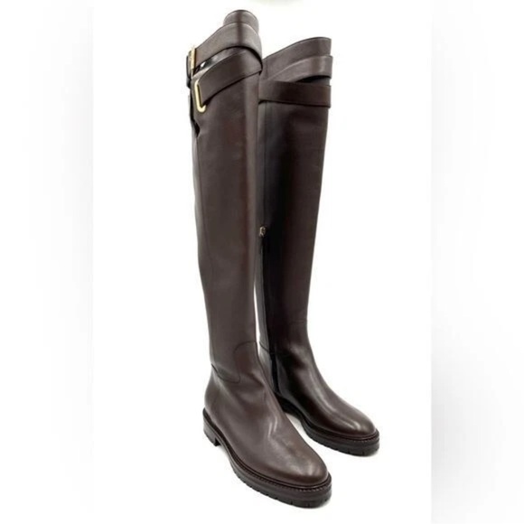 Valentino Garavani Shoes - Valentino Garavani Brown Over-the-Knee Leather Boots